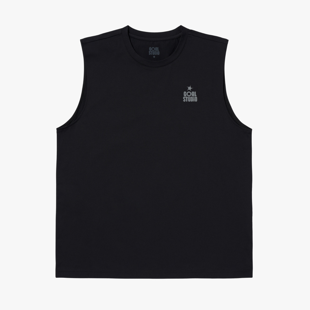 MS ESSENTIAL AIRDRY SLEEVELESS-BLACK - 상품 이미지
