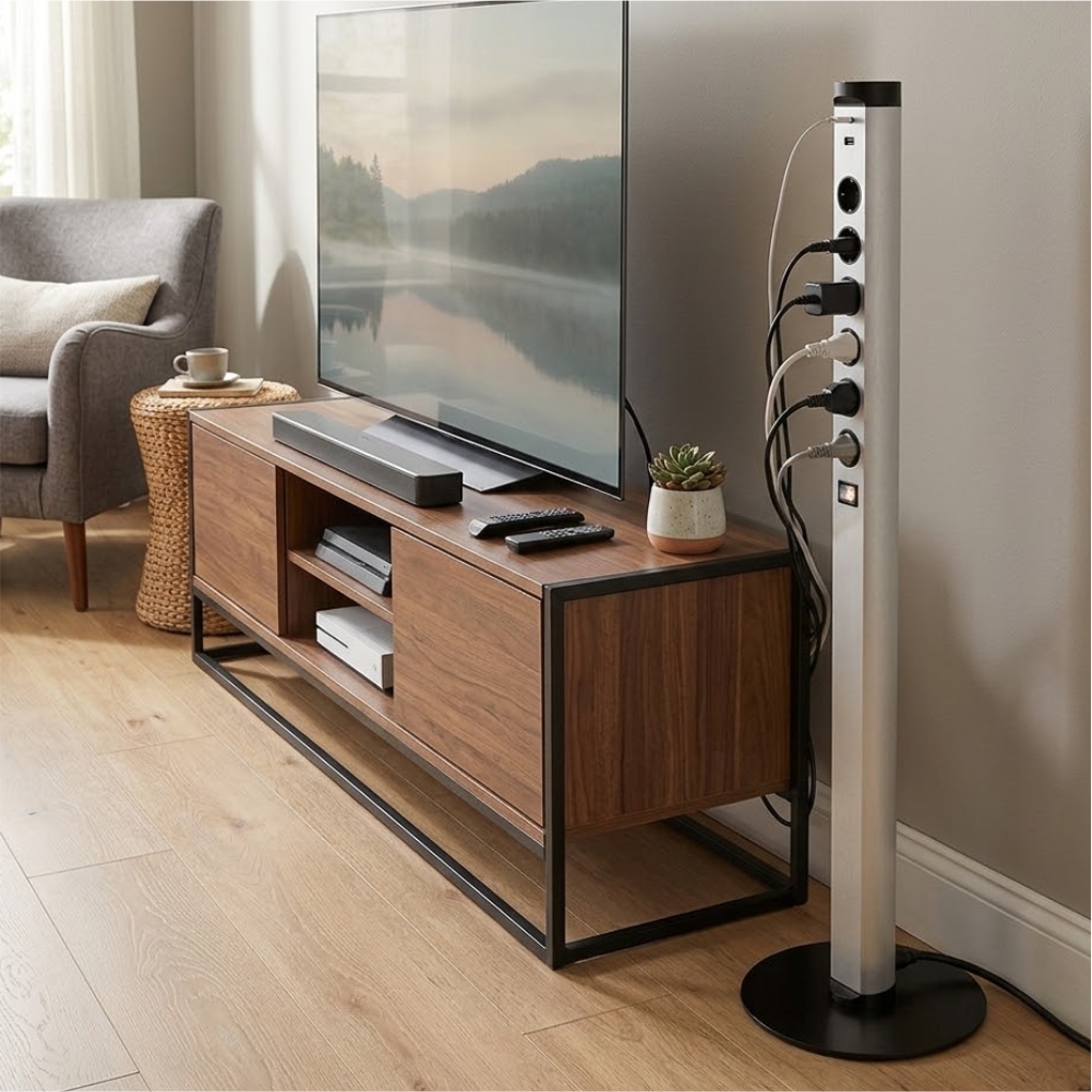 BIS 멀티콘센트 테이블 스탠드 6구 콘센트 USB 고속충전 멀티탭 MM602-1000-ST - 상세 이미지 2