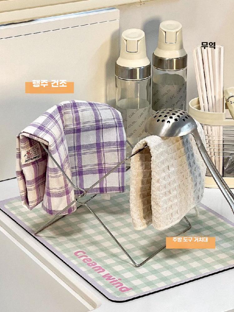 쓰레기봉투 거치대 봉지 걸이 스탠드 비닐 걸이대 접이식 중형 - 상세 이미지 5