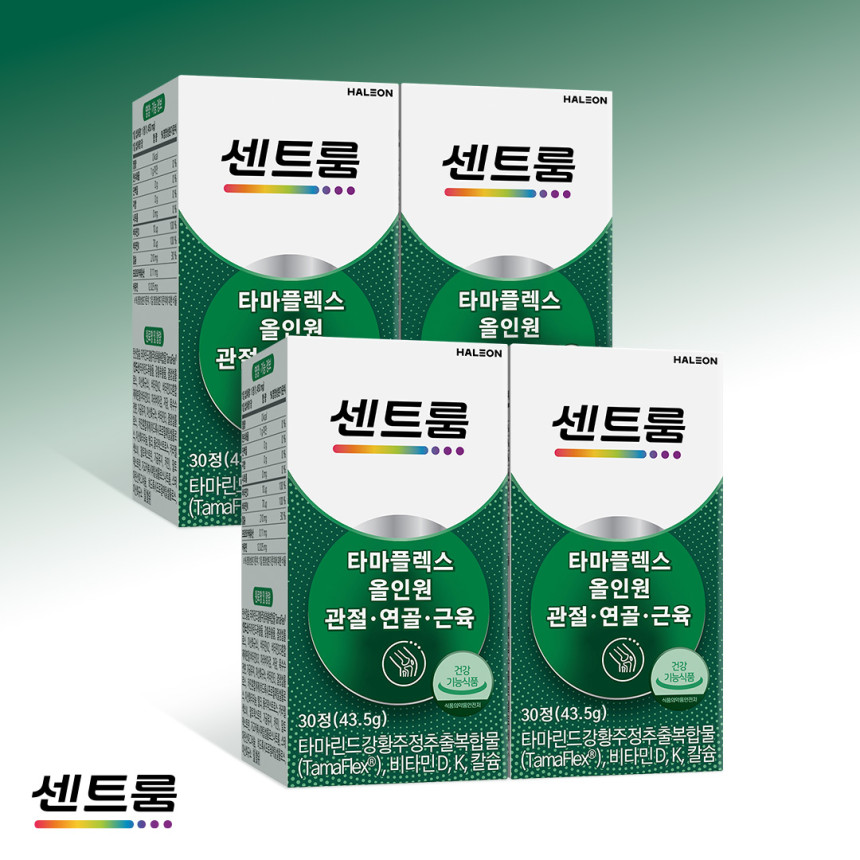 센트룸 타마플렉스 올인원 관절·연골·근육 타마린드강황주정추출복합물 30정, 4개 [원산지:국산]