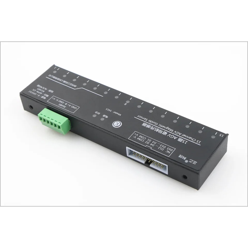 AGV 자동차 지능형 자기 네비게이션 센서 15 감지 N 극 S RS485 / OC Modbus S415