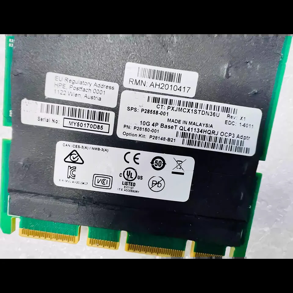 hp호환 OCP3기가비트 네트워크 카드 전기 포트 4 개 P28558-001 P28150-001 QL41134HQRJ-HC