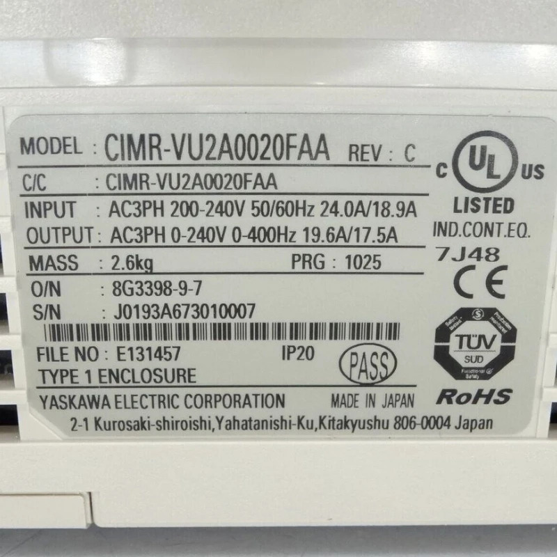 새 CIMR-VU2A0020FAA Yaskawa 인버터