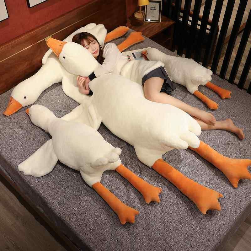 초대형 오리인형 대형 거위인형 바디필로우 안고자는 베개 화이트 90cm - 상세 이미지 3