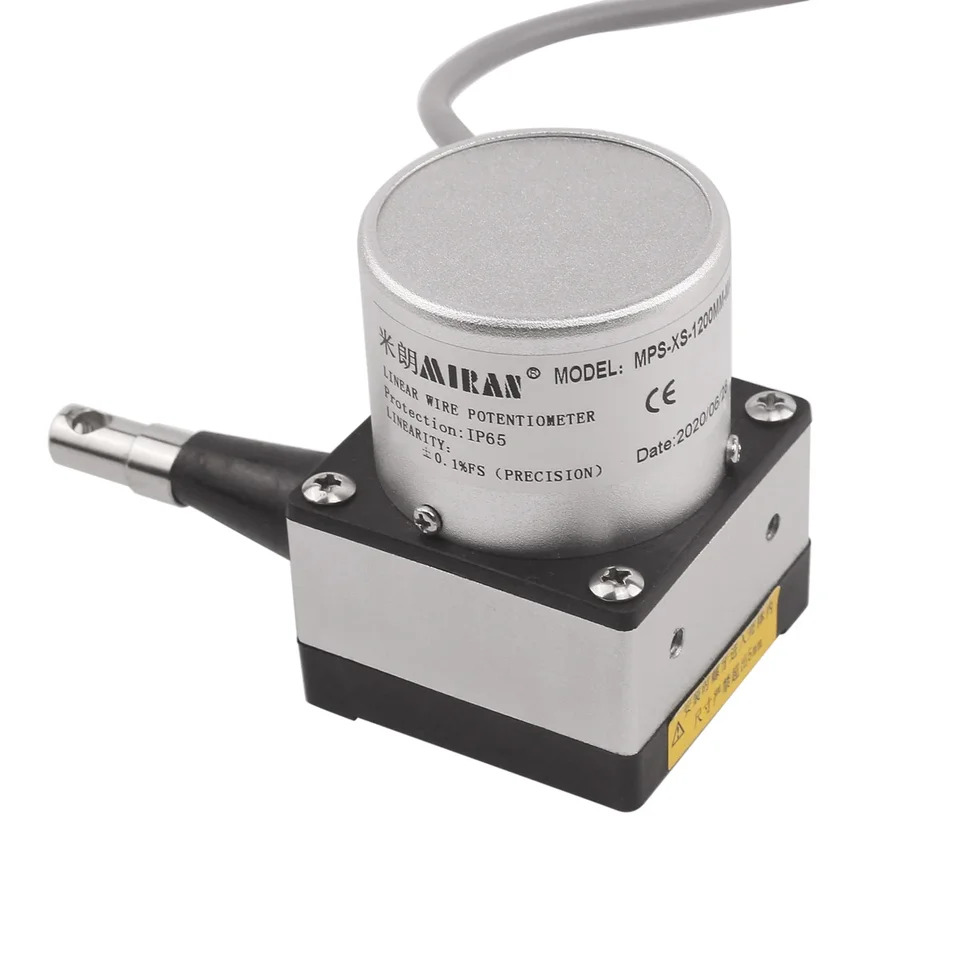 MIRAN 기술 MPS--XS-1200mm 출력 4-20mA 로프 와이어 변위센서 절대 12-24V 전원공급장치