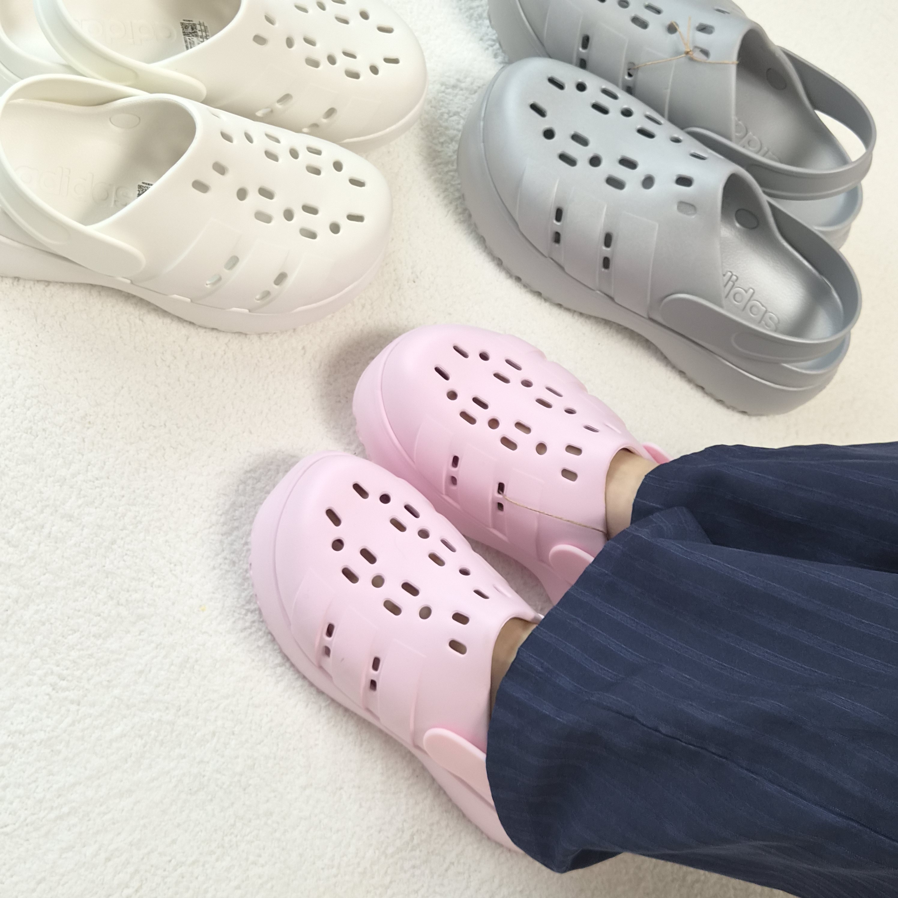 아디다스 아딜렛 클로그 플랫폼 키높이 여름 아쿠아 슈즈 (3COLOR) 이미지 7