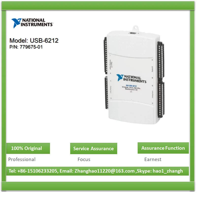 NI USB-6212 전원공급장치 USB 전원 DAQ 데이터 수집 카드 779675-01 16 비트 250 kS/s