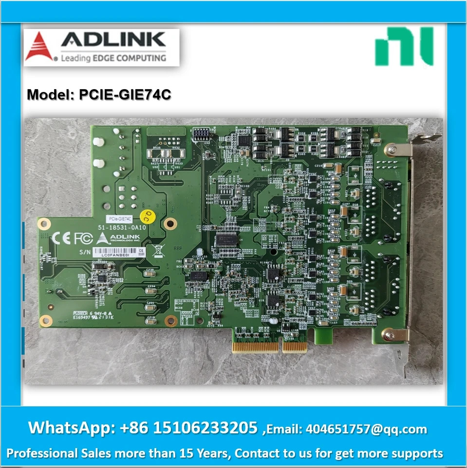 Adlink 산업카메라 제어 카드 PCIe-GIE74C 51-18531-0A10 4 포트