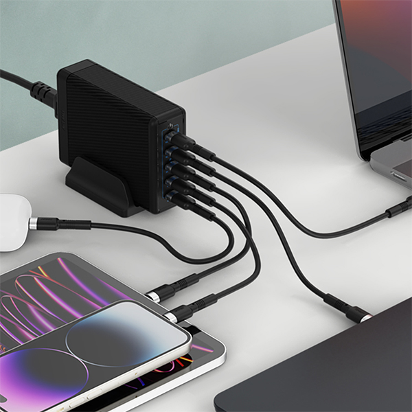 USB PD 230W PPS GaN 접지 멀티 초고속 충전기 GE610 블랙 - 상세 이미지 4