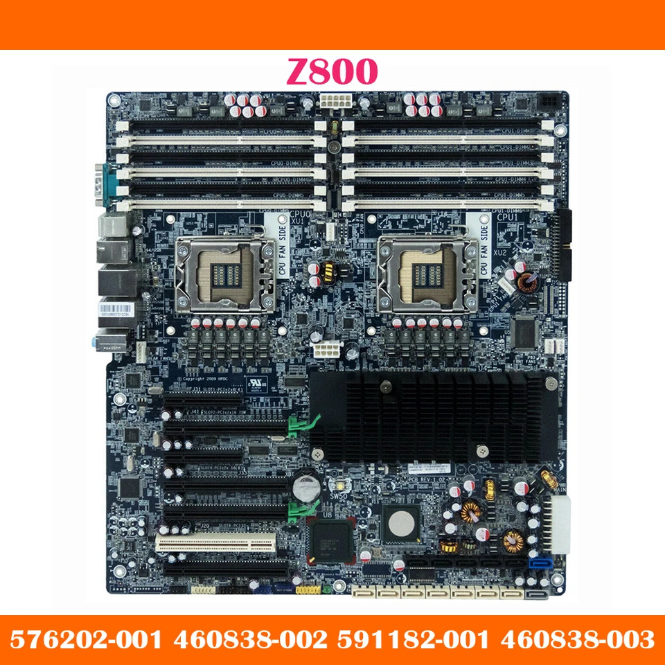 hp호환 Z800 576202-001 460838-002 591182-001 460838-003 X58 LGA1366 지지대 XEON 56XX 워크스테이션 마더보드 하게 작동