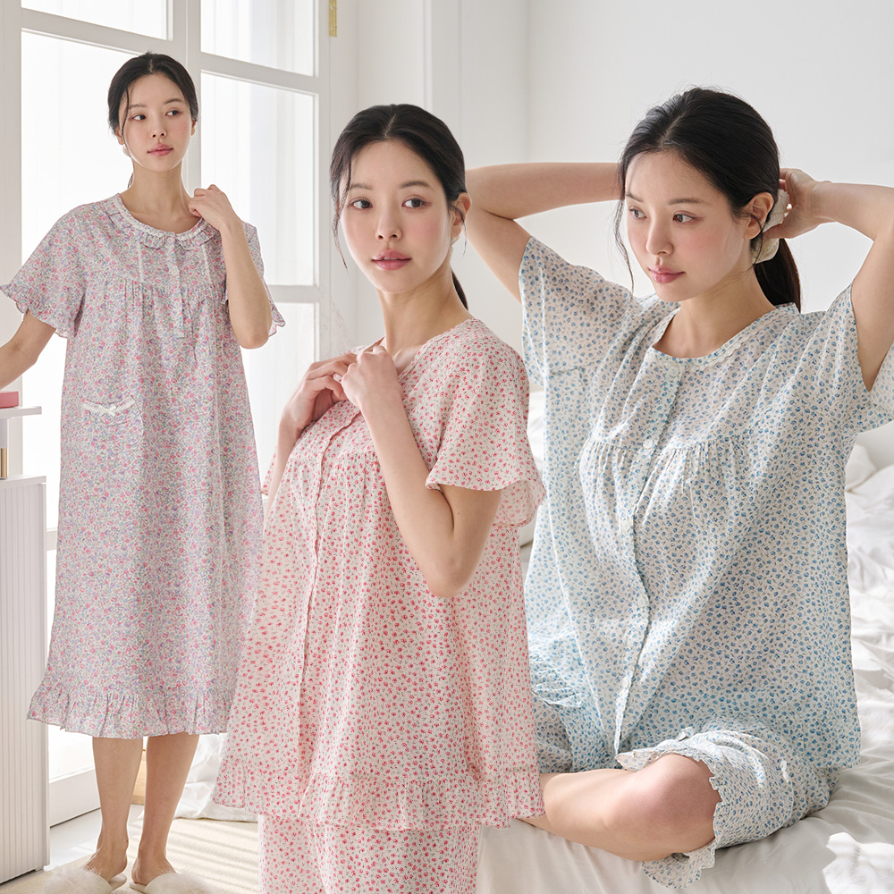 인견잠옷세트 여름잠옷세트 냉감 여성실내복 - 상품 이미지