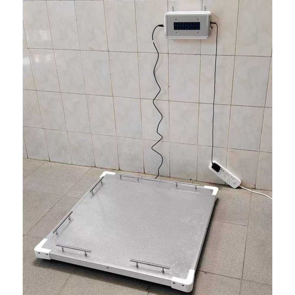 휠체어 체중계 저울 병원 요양원 노인 무게 측정 기계 60x70 - 상품 이미지