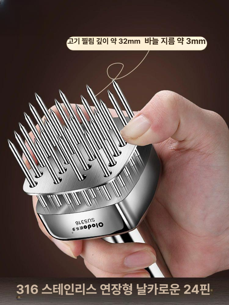 업소용 고기연육기 스테인리스 스테인레스 고기망치 고기다지기 미트해머 도구 - 상세 이미지 3