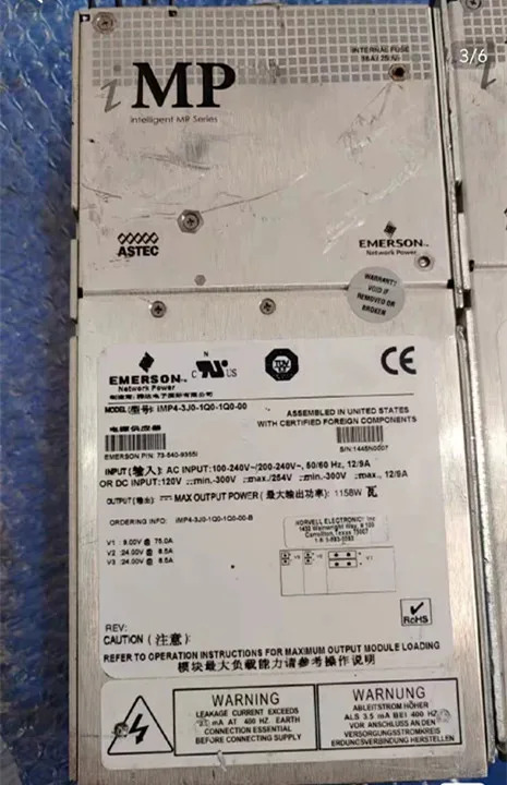 ASTEC 1158W iMP4-3J0-1Q0-1Q0-00 740-9355I 740-8002I전원공급장치 리퍼 새 처럼 작동