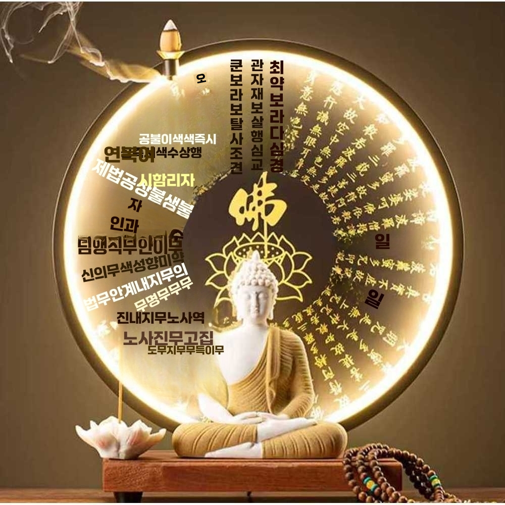 불교 LED 무드등 불상 연등 조명 장식 법당 기도 램프 - 상품 이미지