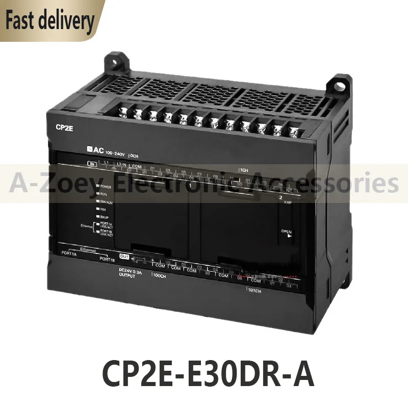 오리지널 CP2E-E30DR-A PLC 프로그래밍 컨트롤러.