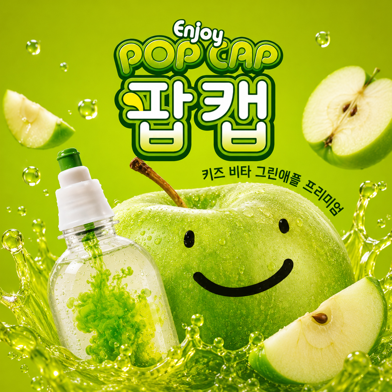 팝캡 어린이 비타민 저당 음료 석류 오렌지 과일원액 키즈 5ml 5개 (1박스) - 상세 이미지 5