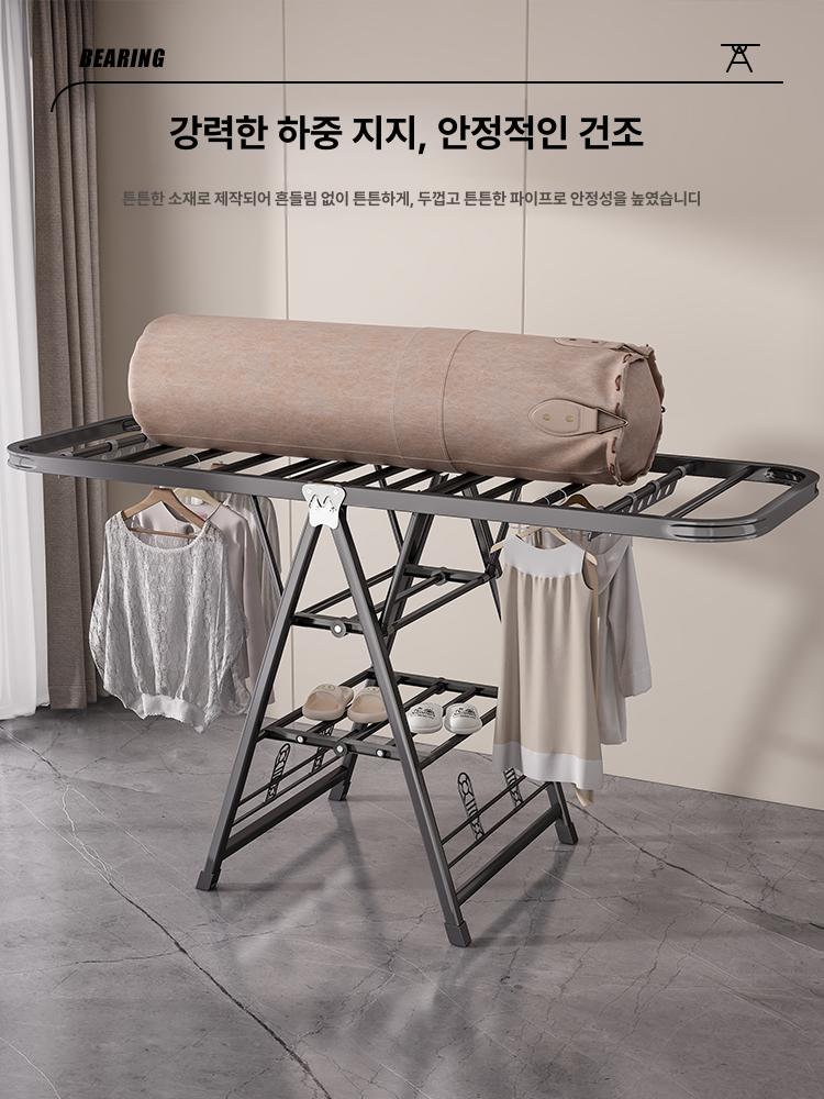휴대용 미니건조대 캠핑 옷걸이 의류 수건 행거 속옷 욕실 빨랫대 다용도 무타공 - 상세 이미지 4
