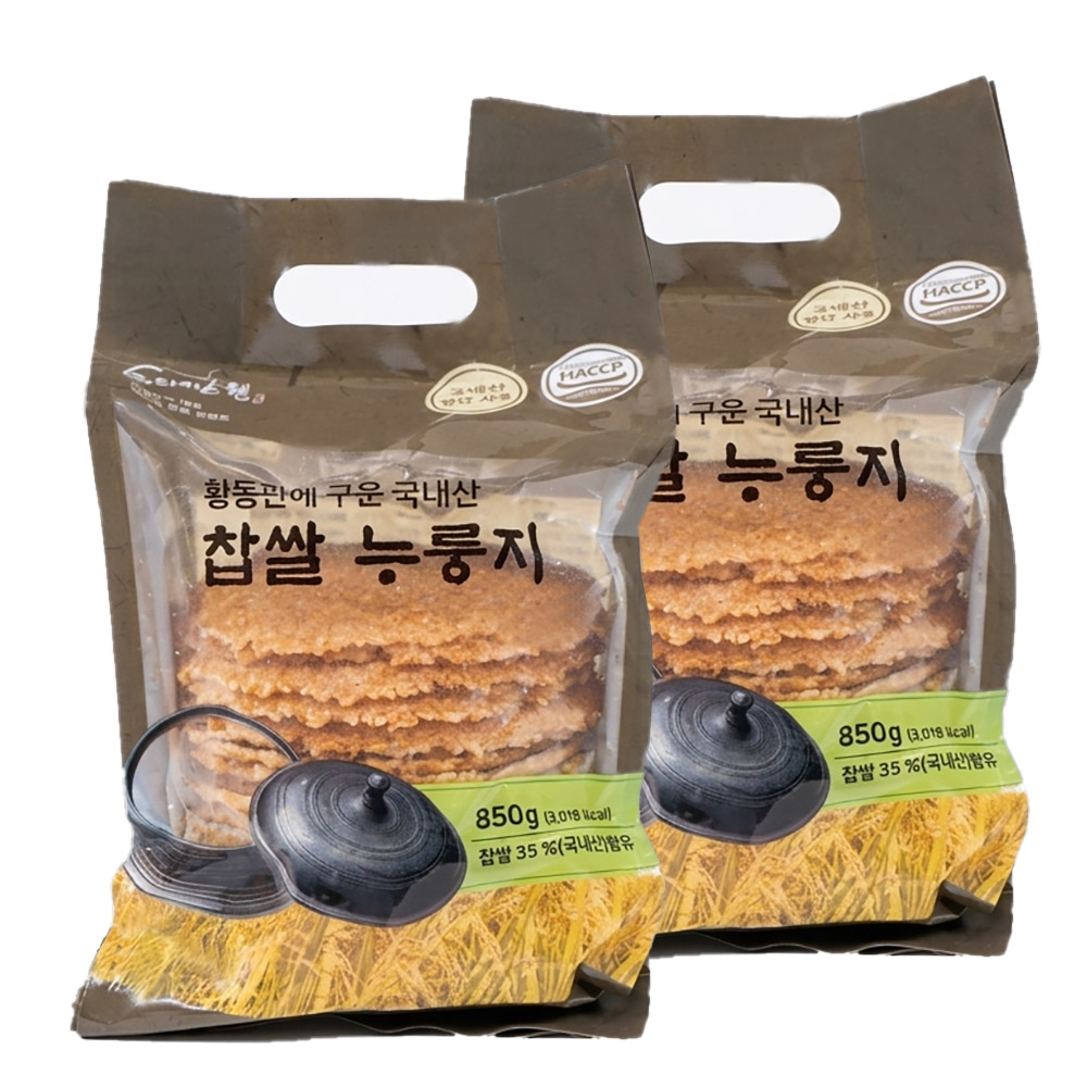 라이스웰 찹쌀누룽지 850g, 2개입, 1개 - 메인 이미지