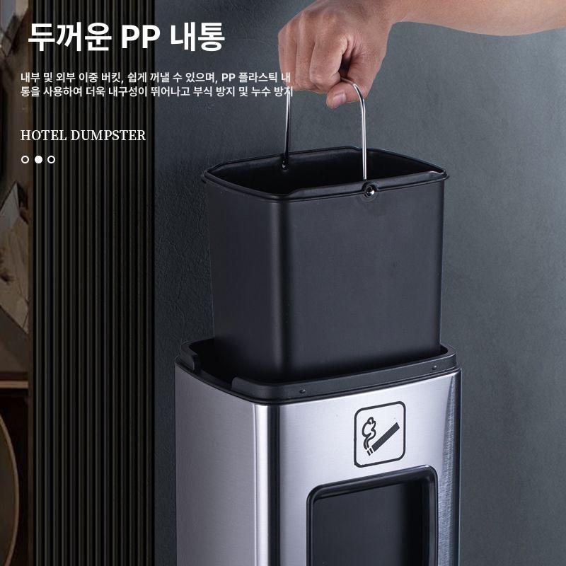 상업용 업소용재떨이 스탠드 사각 담배꽁초 흡연 모래 기둥형 꽁초수거 야외용재떨이 - 상세 이미지 5