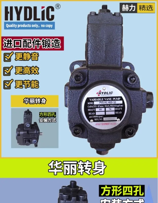 HYDLIC VP30 유압 가변 오일 펌프 VP2-40-70 헤르츠 VP-40-FA3 액세서리