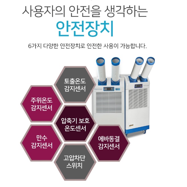 10평형 수냉식에어컨 2구코끼리에어컨 국산 식당 주방냉방기 이미지 8