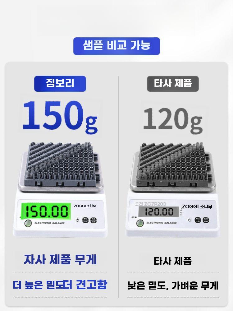 야외 바닥매트 매장 입구 깔판 먼지털이 발판 미끄럼방지 싱글 브러쉬-그레이 60cmx90cm - 상세 이미지 4