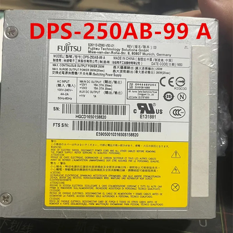 FUJITSU DPS-250AB-99 A S26113-E593-V50-01 새 원본 전원공급장치