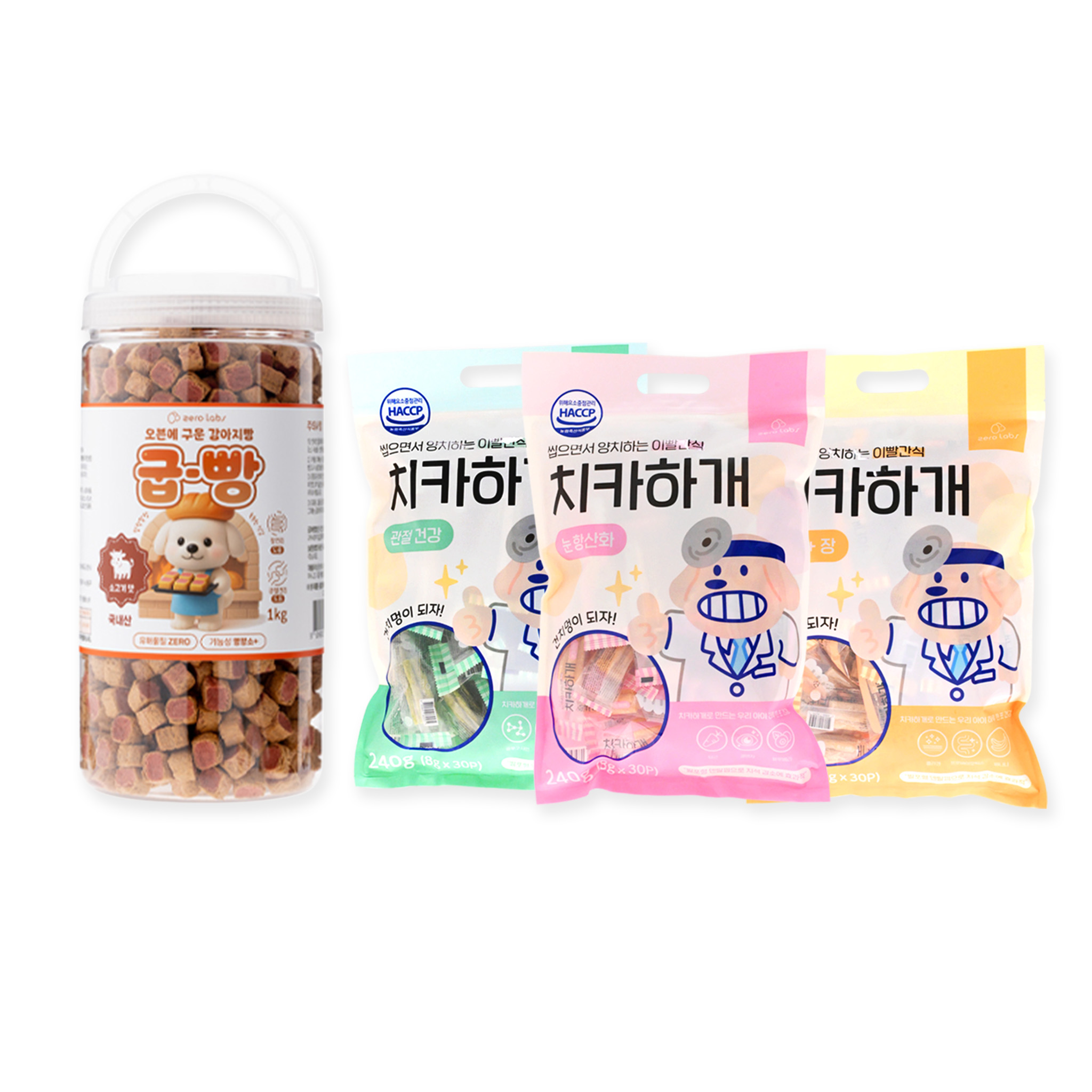 제로랩스 굽빵1kg+치카하개30p 기능성 케어 강아지 화식 간식 - 상세 이미지 2