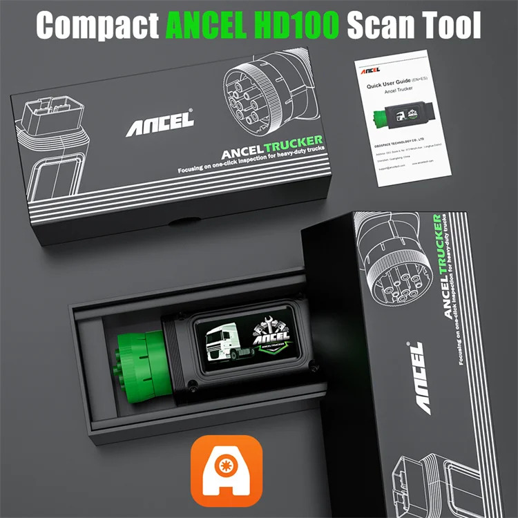 ANCEL HD100 트럭 테스터 디젤 기계 진단 도구 OBDII 엔진 모바일 버전