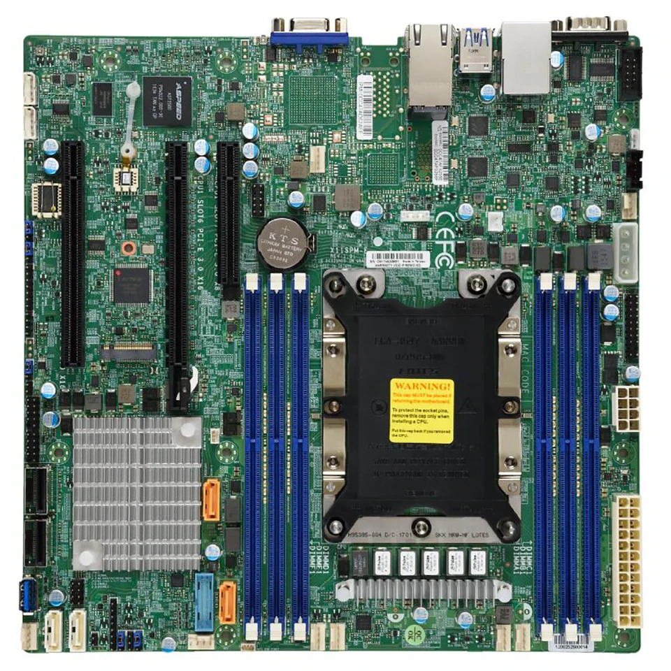 X11SPM-F 산업패키지 마더보드 Supermicro 단일 서버 C621 Micro GbE LAN SATA3 6Gbps DDR4 LGA-3647