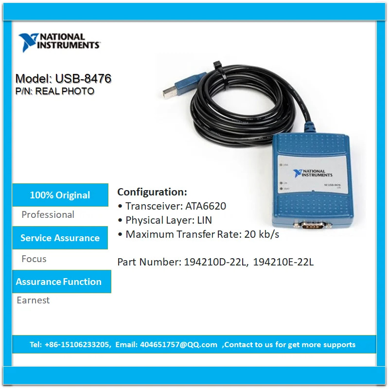 NI USB-8476 USB LIN 인터페이스 1 포트