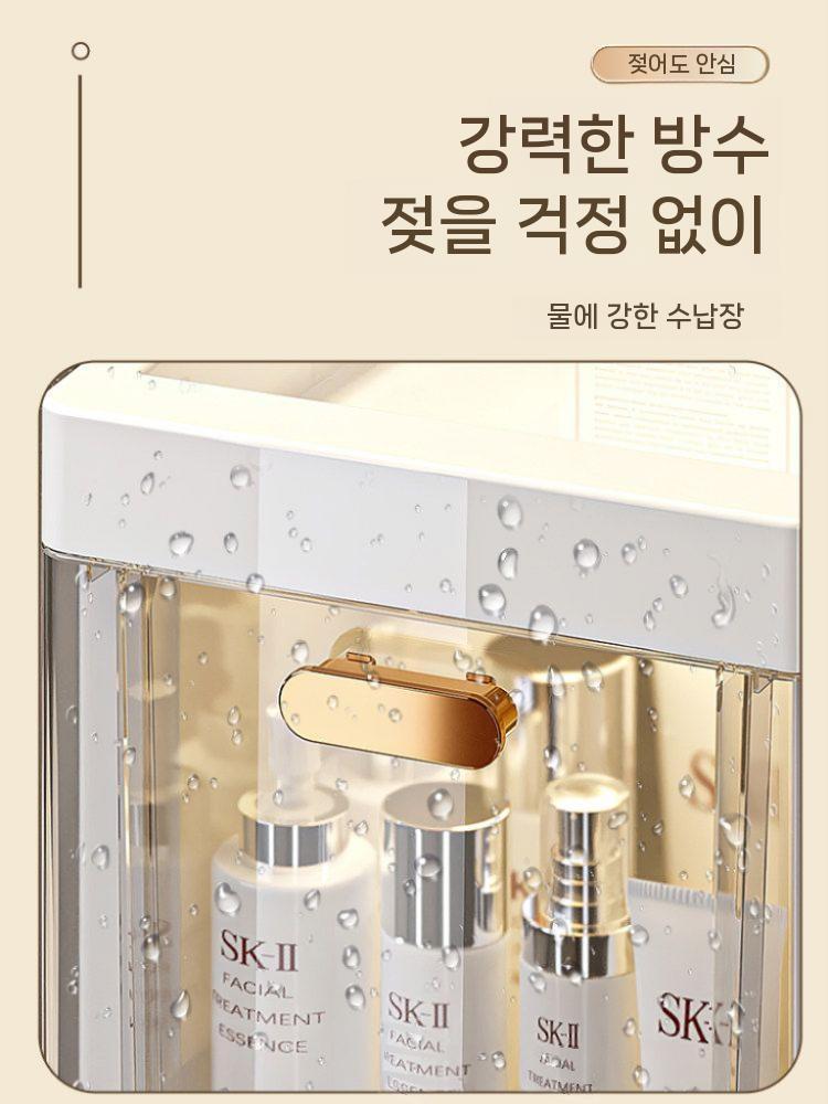 틈새장 슬라이딩 선반 투명 슬림 틈새 수납장 거실 다용도 정리함 욕실 옷 초좁은 14cm 밝은 그레이 3단 1 - 상세 이미지 2