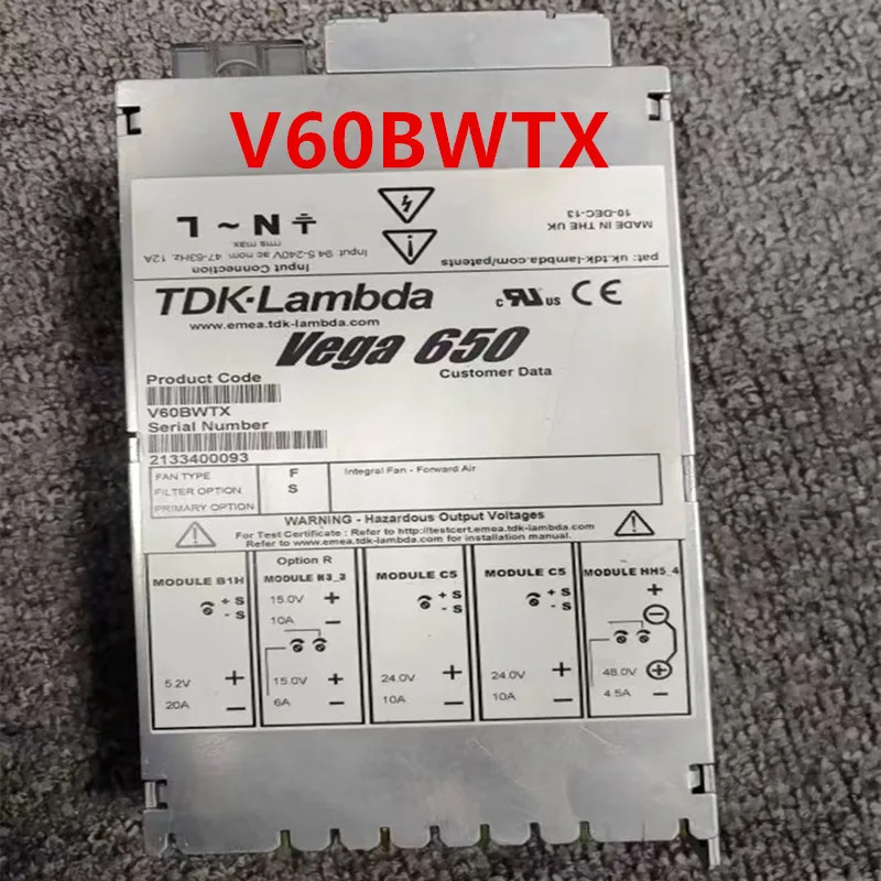 TDK-LAMBDA VEGA 650 650W 전원공급장치 V60BWTX V60F7CJ 리퍼 것처럼 작동