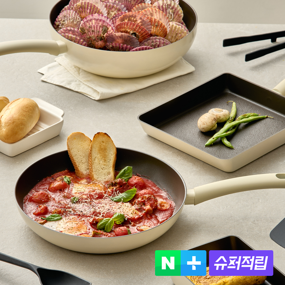 [99.89% 항균] 1+1 실바트 순수 IH 사각 후라이팬 18cm - 상품 이미지