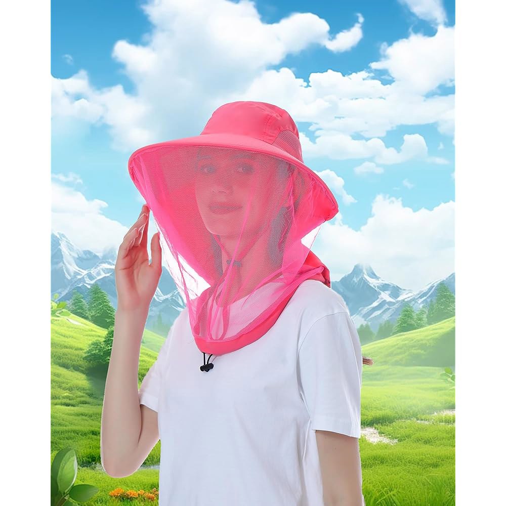 해변 하이킹 캠핑을 위한 포니테일 홀 넥 플랩이 있는 SENWAI 여성용 선햇 야외 자외선 차단 와이드 브림 낚시 모자 1 Sun Hat-black One Size - 상세 이미지 3