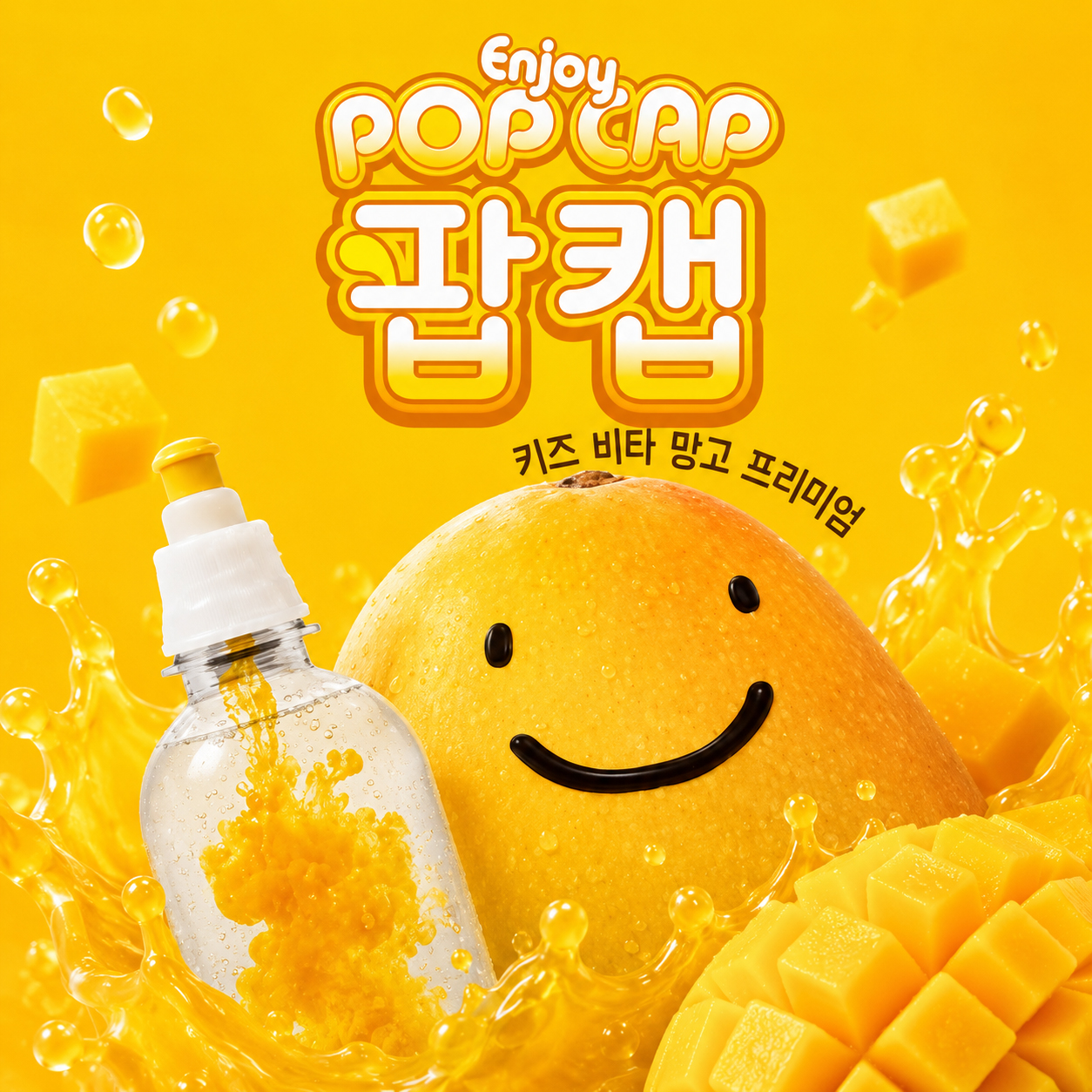 팝캡 어린이 비타민 저당 음료 석류 오렌지 과일원액 키즈 5ml 5개 (1박스) - 상세 이미지 4
