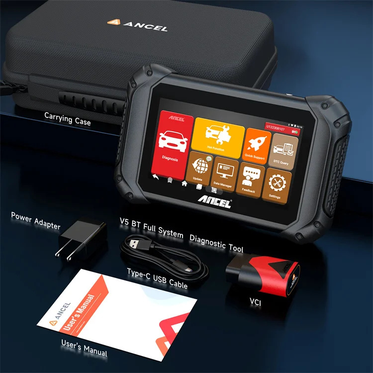ANCEL 전체 시스템 테스터 재설정 OBDII 스캐너 V5BT OBD2 자동차 진단 도구
