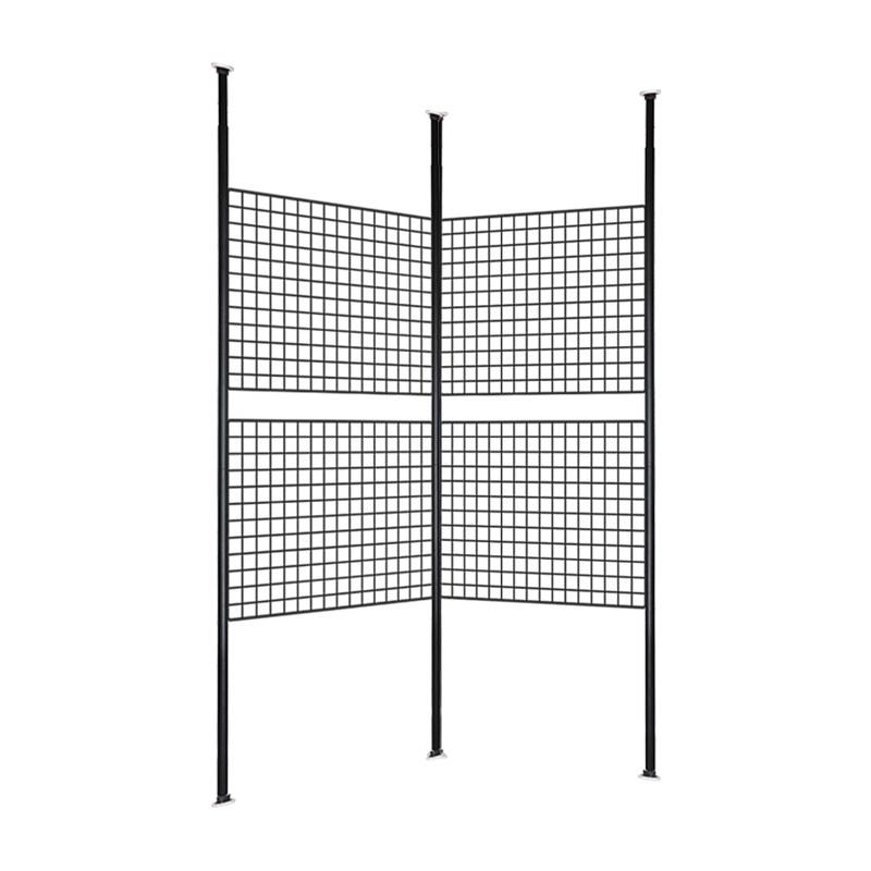 철제 네트 망 걸이대 벽걸이 파티션 진열대 블랙 50x50cm 메쉬 스크린 2 칸 - 상세 이미지 5