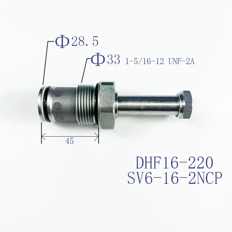 양방향 나사 삽입 단방향 정상 솔레노이드 DHF16-220 SV16-20 리프팅 압력 릴리프 밸브 2위치