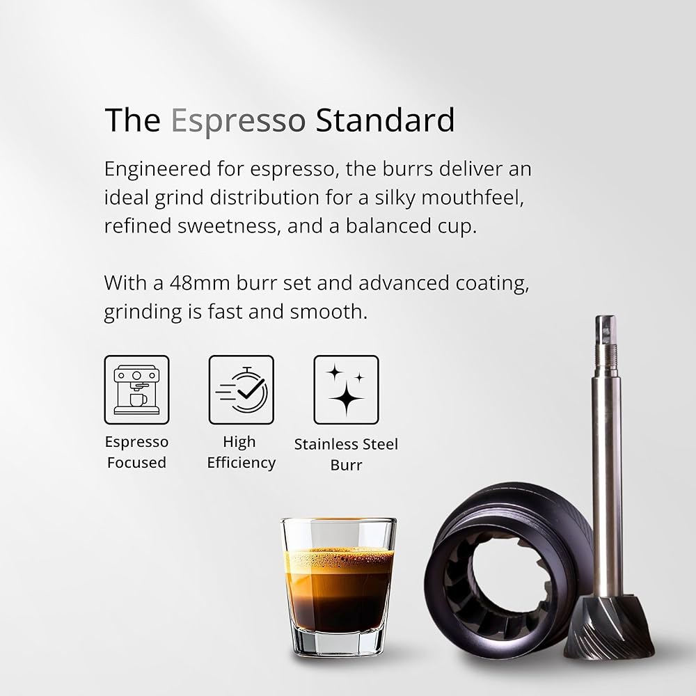 1Zpresso J-Ultra 수동 커피 그라인더 아이언 그레이, 원뿔형 버, 접이식 손잡이, 자석 캐치 컵 용량 40g, 수치 조절 가능한 미세 설정, 빠른 분쇄 효율 에스프레소 - 상세 이미지 2