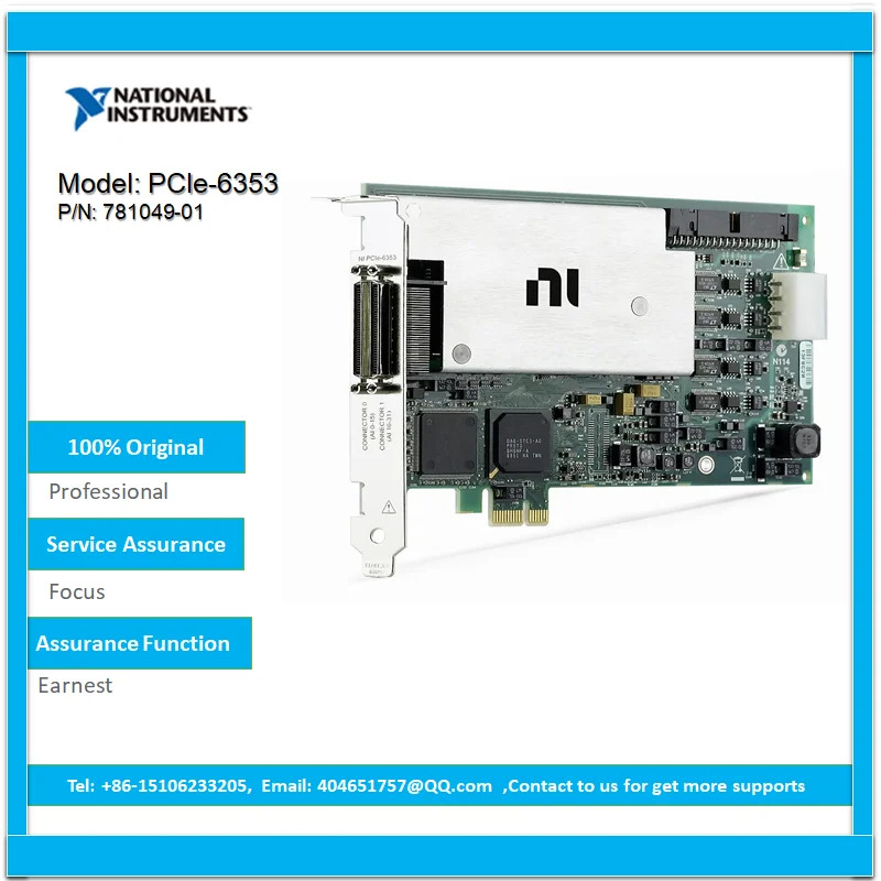 NI PCIe-6353 I/O 장치 16 비트 32 AI 4 AO 48 DIO 781049-01