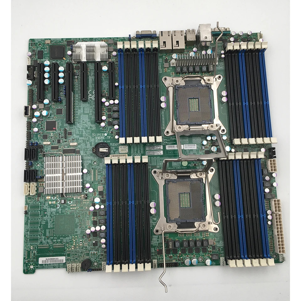 Supermicro X9DRE-TF X79 워크스테이션 마더보드 카드 슬롯 6 개 전 리퍼