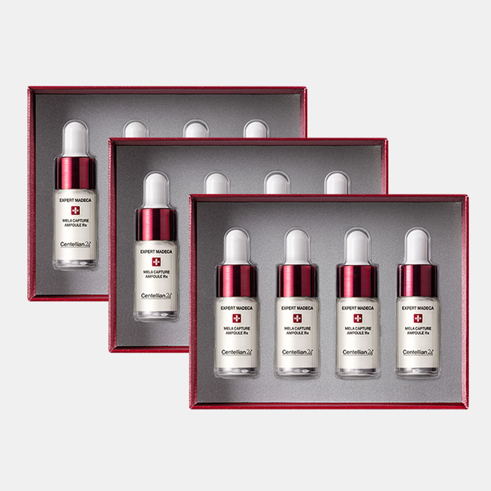 동국제약 센텔리안24 엑스퍼트 마데카 멜라캡처 앰플Rx 7ml (4개입) x 3박스 + 어드밴스드 1ml 7개 / 기미 잡티 멜라닌 주름 개선에 도움 마데카멜라캡쳐앰플 이미지 4