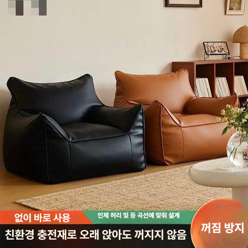 1인용 쇼파 카페 독서 등받이 안락의자 수유 소파의자 침실 푹신한 무중력 호텔 - 상세 이미지 2