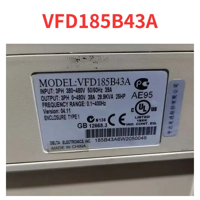 리퍼 완료 주파수 변환기 VFD185B43A 신