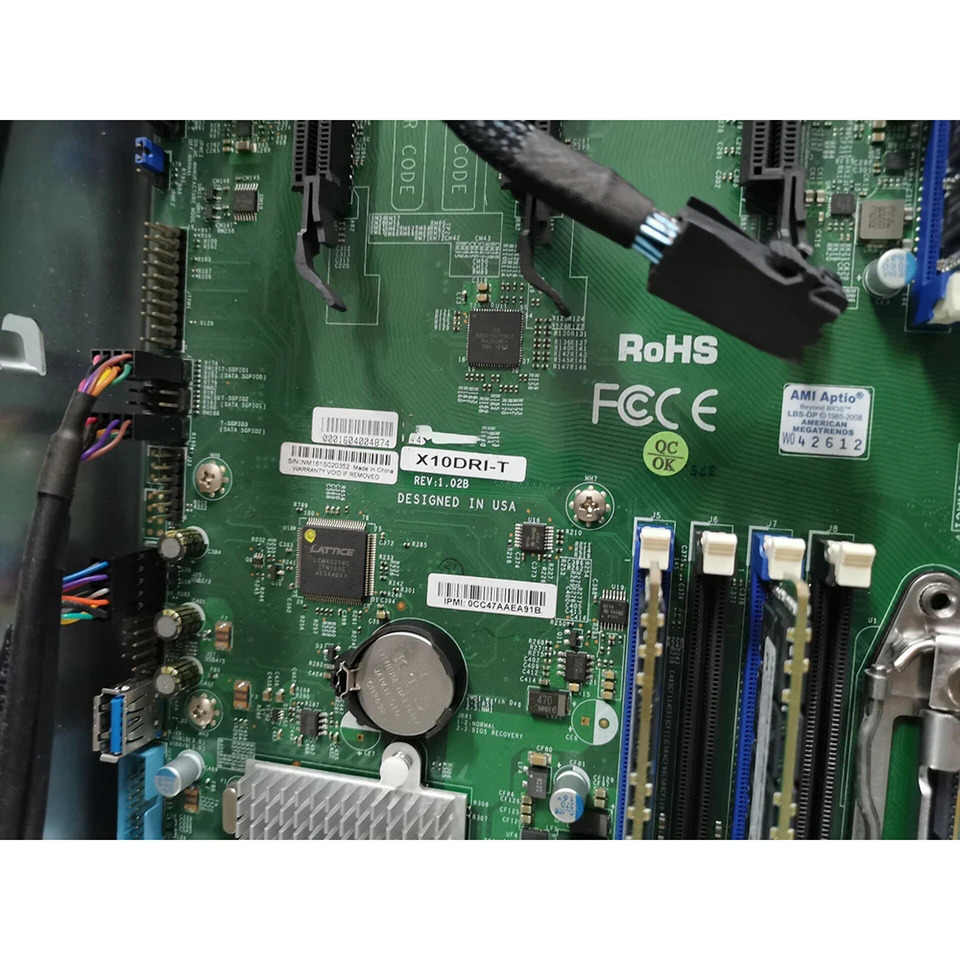 슈퍼마이크로오리지널 데스크탑 마더보드 X10DRI-T DDR4 지지대 E3-2600 V3 CPU 고품질
