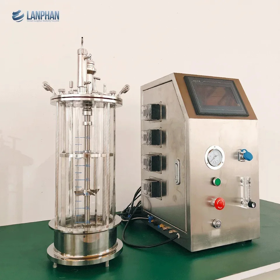 Lanphan Benchtop 유리 발효기 생물 반응기 미생물 5l 10l 20l 30l