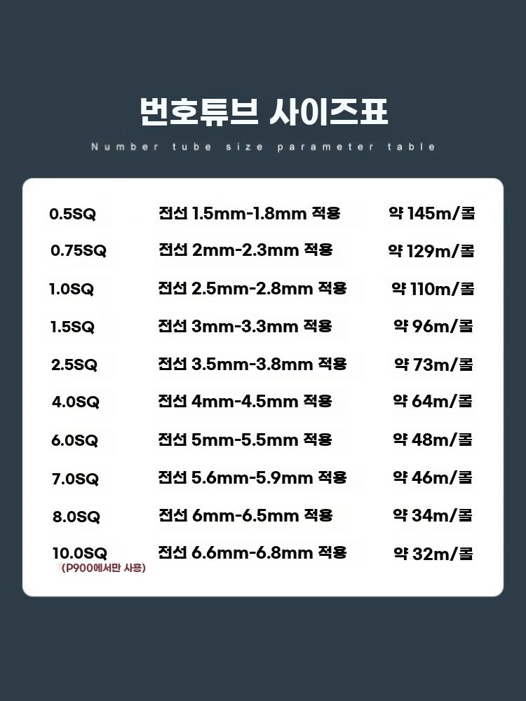 무선 튜브 넘버링기 전선 숫자 라벨기 케이블 마킹기 P800 독립형 기본세트 - 상세 이미지 3