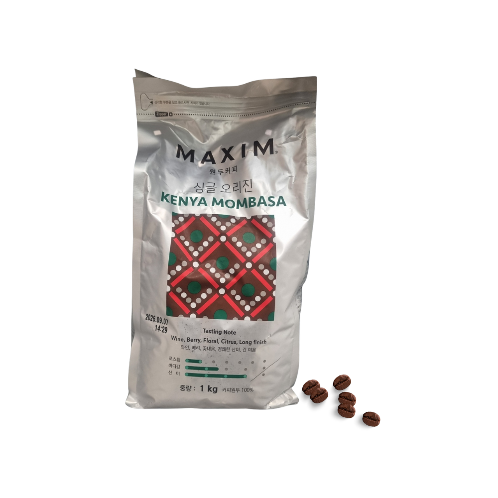 맥심 싱글 오리진 케냐 몸바사 원두커피 홀빈 1kg x1개 - 상품 이미지